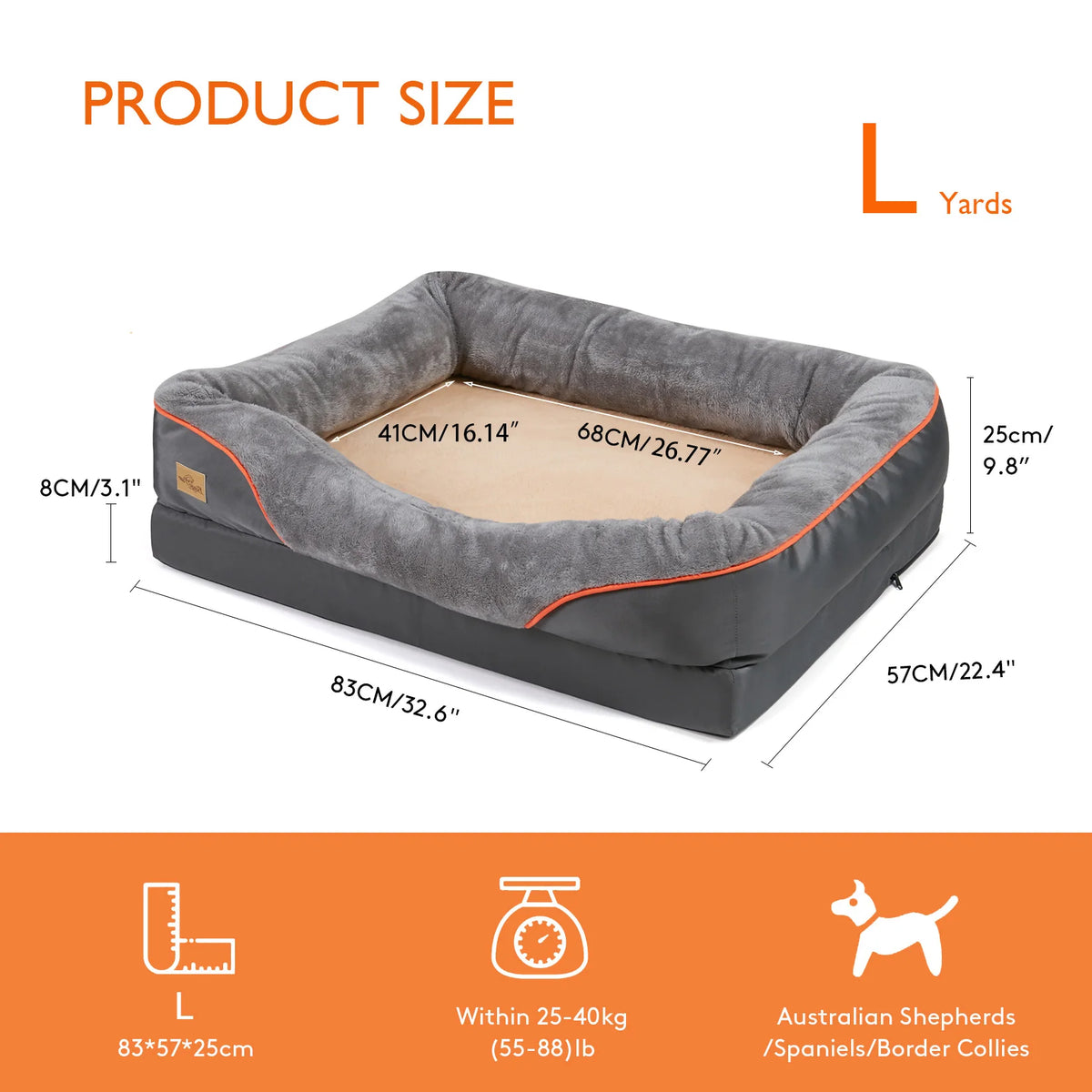 Jumbo Orthopedic Memory Foam Dog Bed