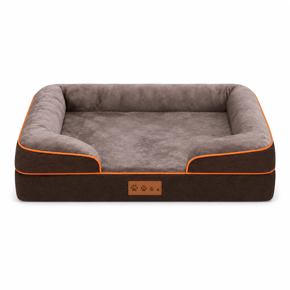 Orthopedic Memory Foam Dog Bed with Bolsters Washable Cover