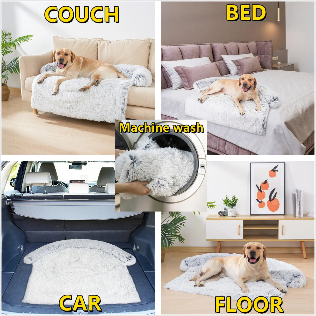 Premium Calming Dog Bed For Sofa