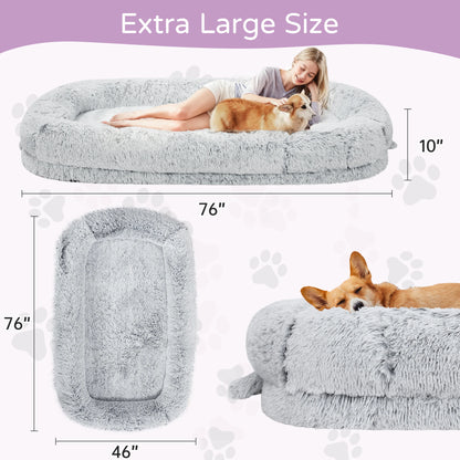 Human Size Orthopedic Dog Bed Removable Cover