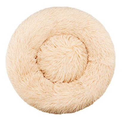 Round Plush Warm Basket Pet Bed