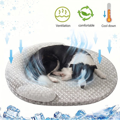 Cooling Pet Bed Breathable Ice Silk Mat for Dogs & Cats