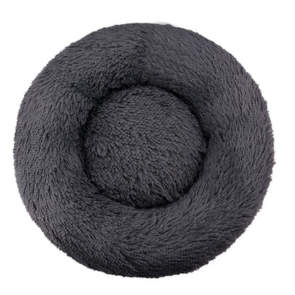 Round Plush Warm Basket Pet Bed