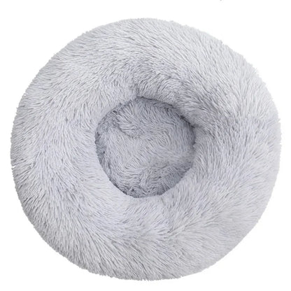 Round Plush Pet Bed — Soft Winter Sleeping Bed for Dogs & Cats, 6 Sizes
