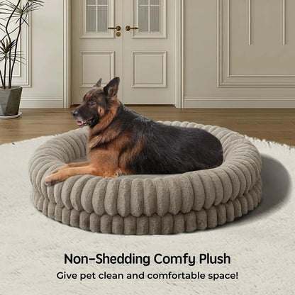 Luxury Orthopedic Donut Dog Bed  43" for Large Dogs