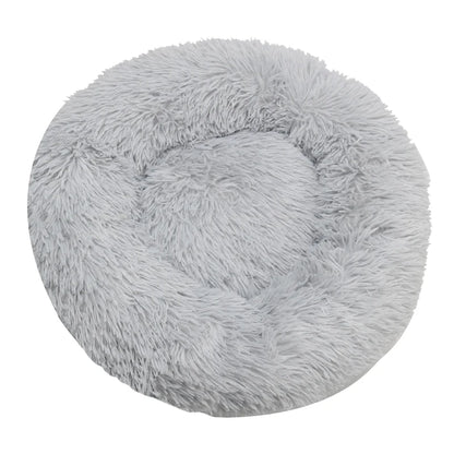 Round Plush Warm Basket Pet Bed