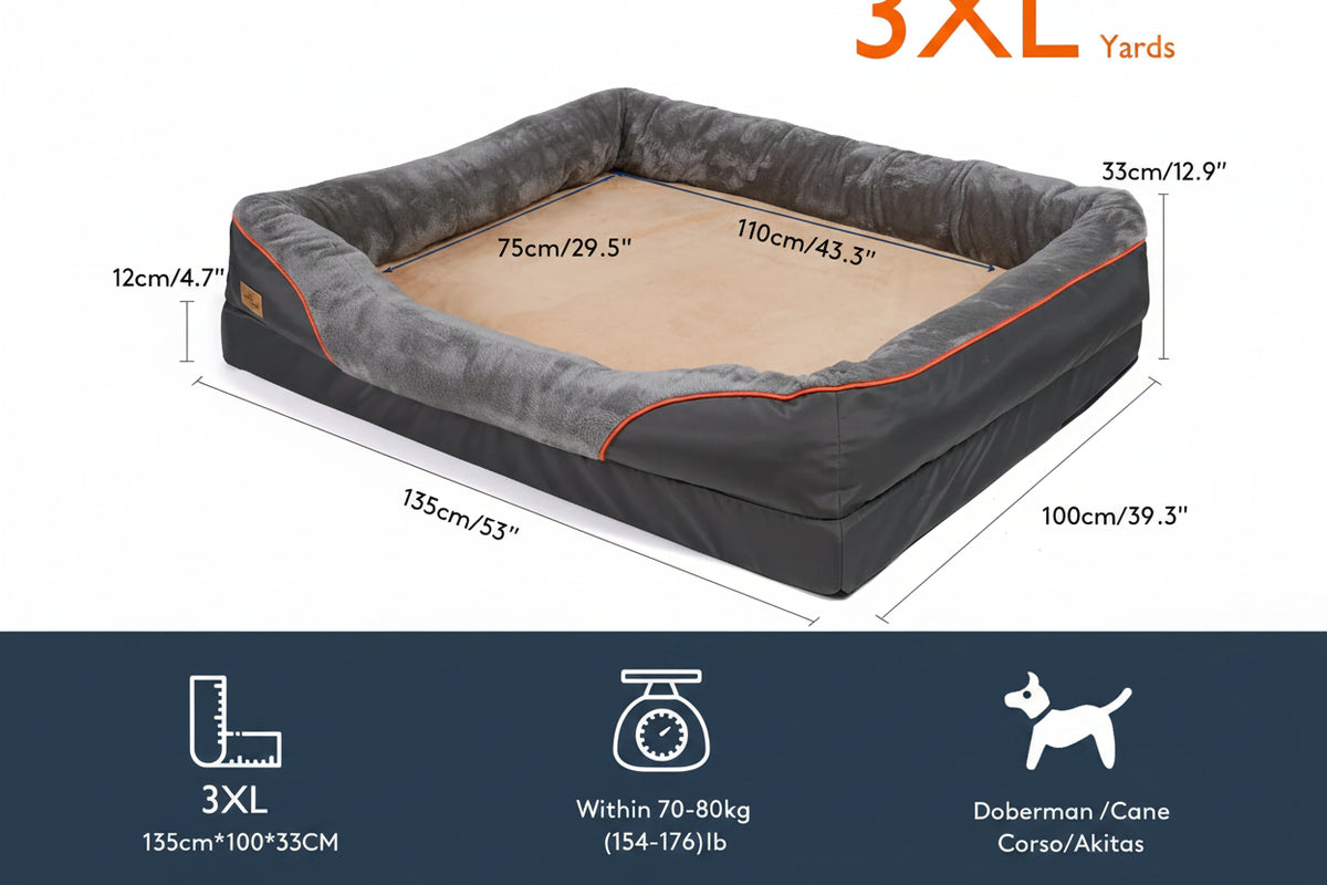 Jumbo Orthopedic Memory Foam Dog Bed