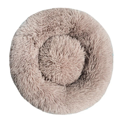 Round Plush Warm Basket Pet Bed