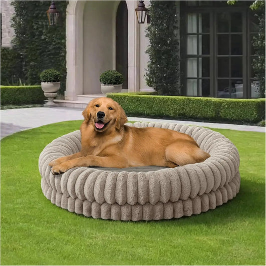 Luxury Orthopedic Donut Dog Bed  43" for Large Dogs