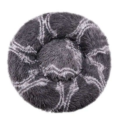 Round Plush Pet Bed — Soft Winter Sleeping Bed for Dogs & Cats, 6 Sizes