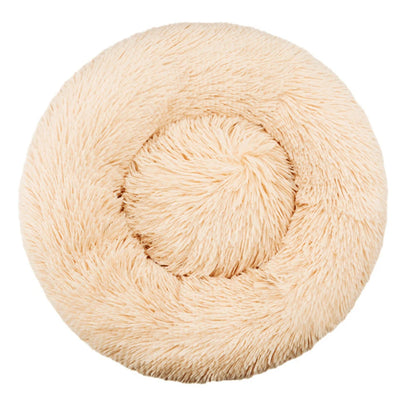 Round Plush Pet Bed — Soft Winter Sleeping Bed for Dogs & Cats, 6 Sizes