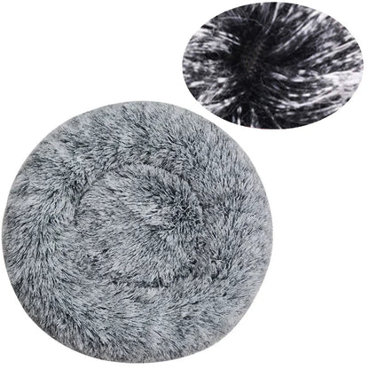 Round Plush Pet Bed — Soft Winter Sleeping Bed for Dogs & Cats, 6 Sizes