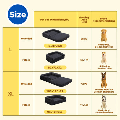 Foldable Dog Bed for Adult and Kids