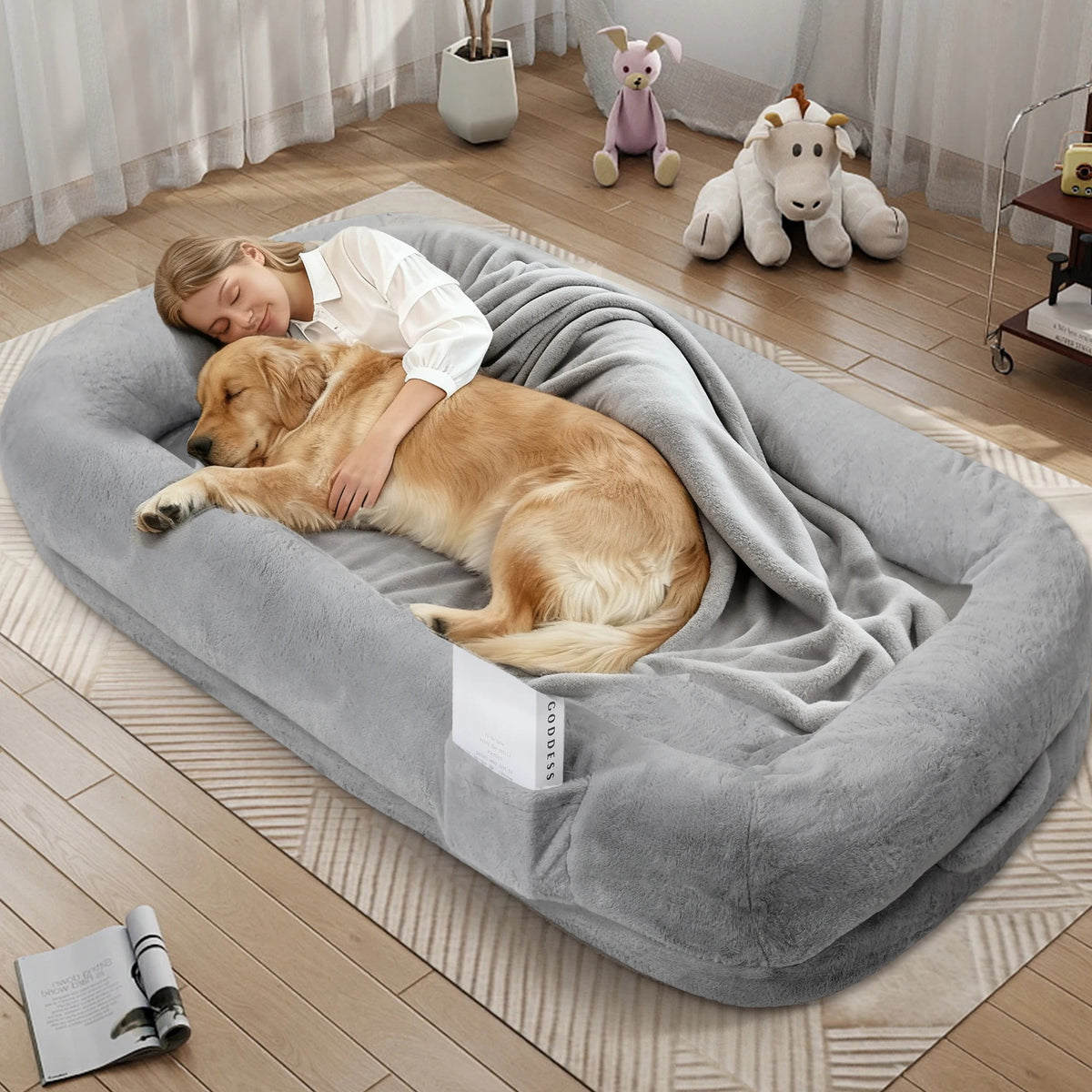 Human Size Orthopedic Dog Bed Removable Cover
