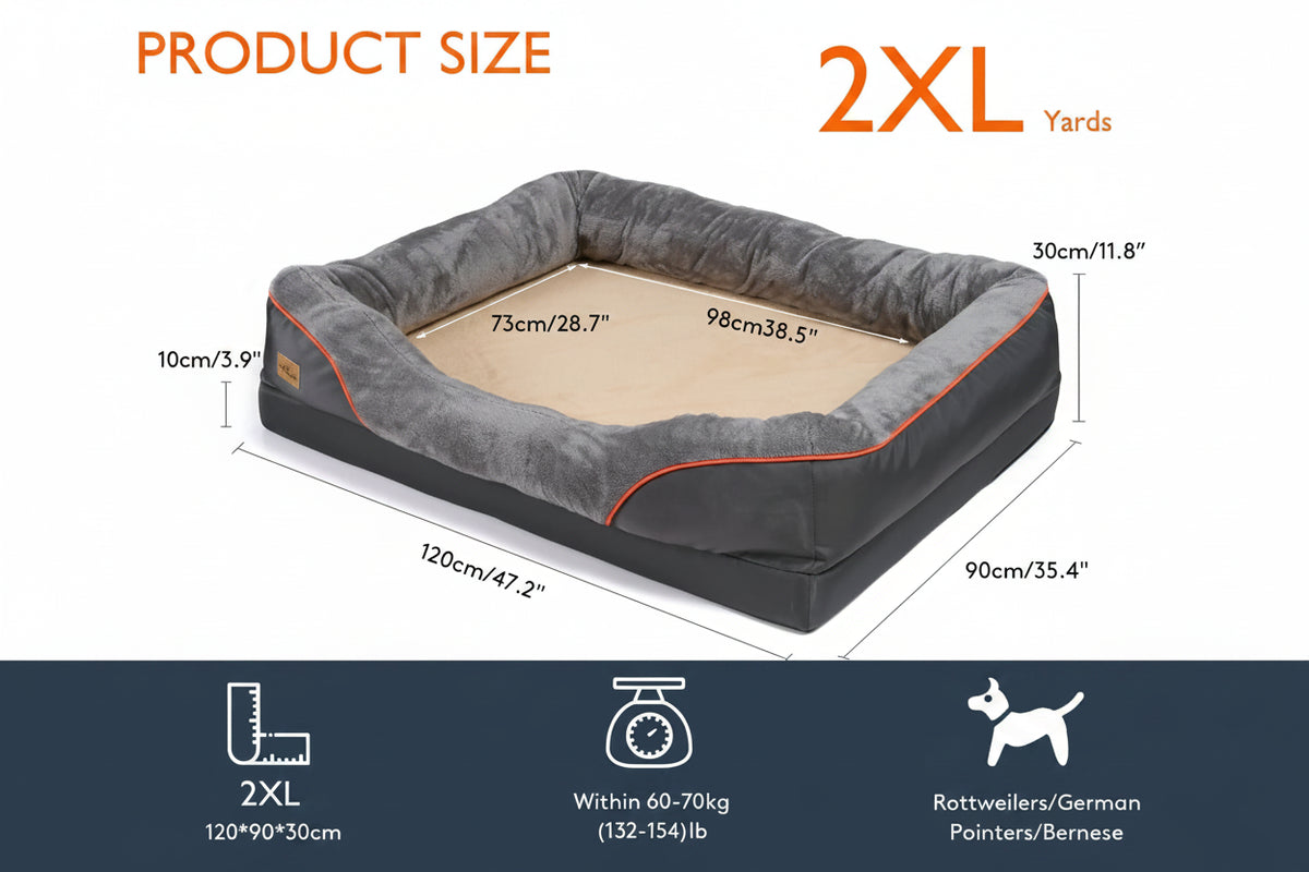 Jumbo Orthopedic Memory Foam Dog Bed