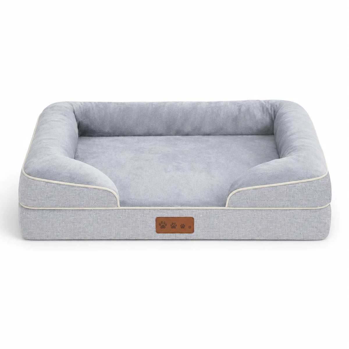 Orthopedic Memory Foam Dog Bed with Bolsters Washable Cover