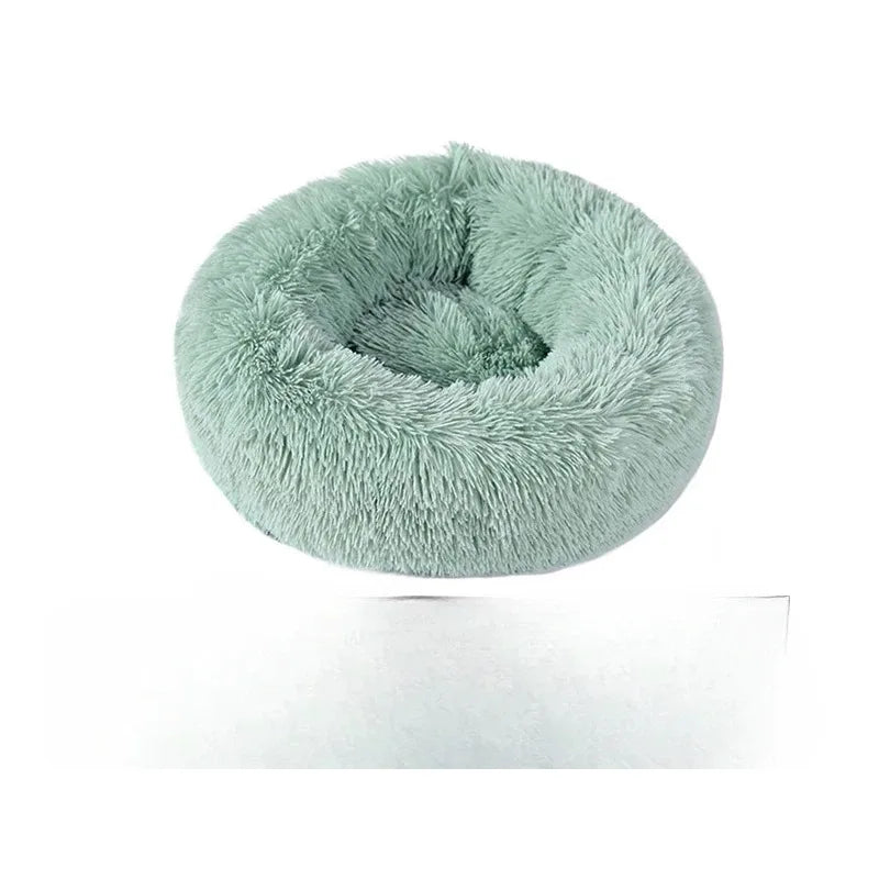 Soft Faux Fur Plush Donut Pet Bed