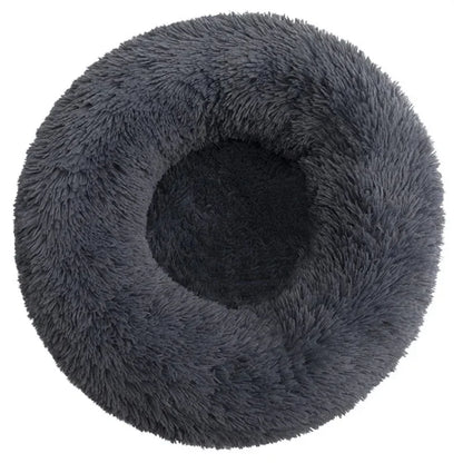 Round Plush Pet Bed — Soft Winter Sleeping Bed for Dogs & Cats, 6 Sizes