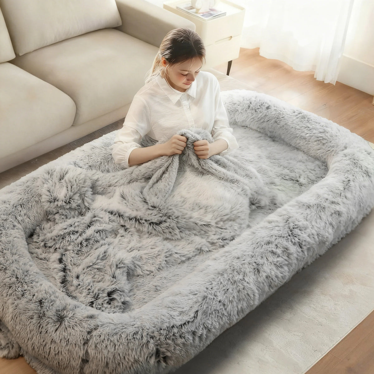 Human Size Orthopedic Dog Bed Removable Cover