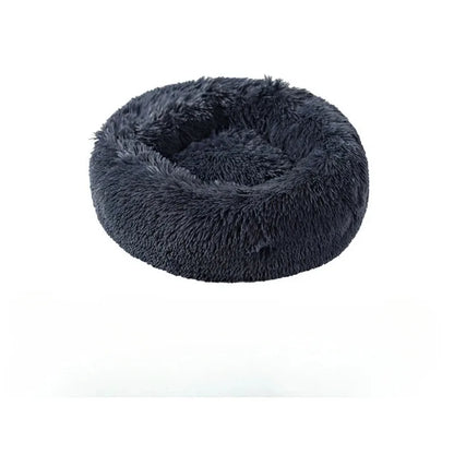 Soft Faux Fur Plush Donut Pet Bed