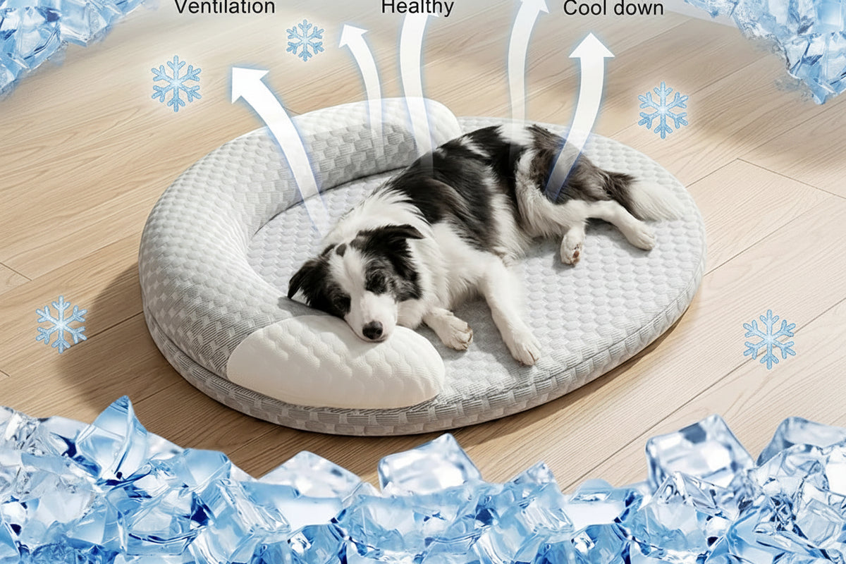 Cooling Pet Bed Breathable Ice Silk Mat for Dogs & Cats